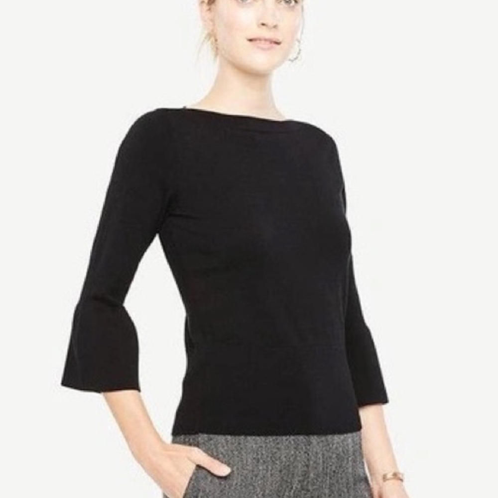 Ann Taylor Boatneck Bell Sleeve Sweater - Picture 12 of 13